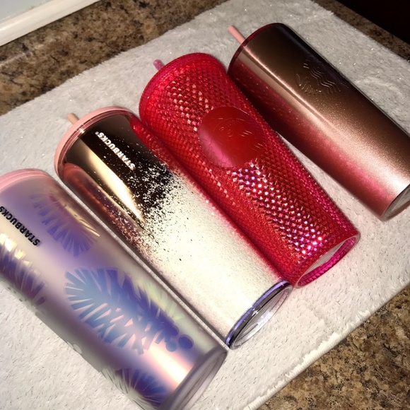 Starbucks Other - Starbucks Tumbler Set 2019 Holiday Rose Gold Pink